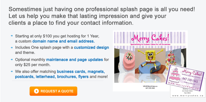 splash website design